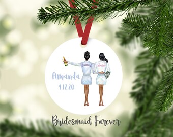 Christmas Ornament . Holiday Ornament . Bridesmaid Ornament . Bridesmaid Gift . Gift Under 20 . Wedding Ornament . Personalized Ornament
