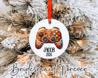 Personalized Gamer Gift, Custom Gamer Gift, Gamer Ornament, Video Game Christmas Gift, Game Room Decor, Custom Ornament, Gamer Girl