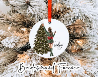Personalized Christmas Ornament, Keepsake Gift, Aluminum Ornament