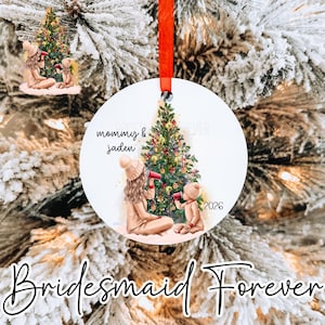 Custom Christmas Ornament . Mommy & Me Christmas Ornament . Gift For Mom . Family Ornament . Gift Under 20 . Personalized Ornament . Mommy