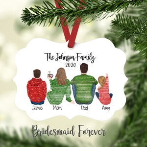 Christmas Ornament . Holiday Ornament . 2022 Family Christmas Ornament . Gift Under 30 . Family Ornament . Personalized Ornament