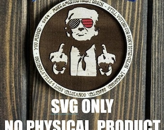 SVG only; no physical product TRUMP 2024 Christmas ornament - You Missed - FILE Only