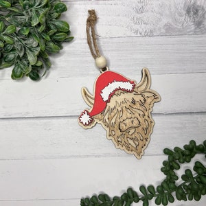 Highlander Cow Christmas Ornament SVG file only - digital file only - no physical product will be shipped