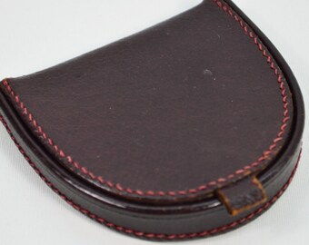 Reddish Brown Red Wine Color Vintage Leather Purse Wallet