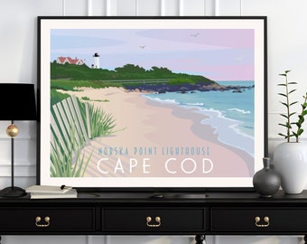 Cape Cod, Nobska Lighthouse, Woods Hole, Massachusetts, Falmouth MA Giclee