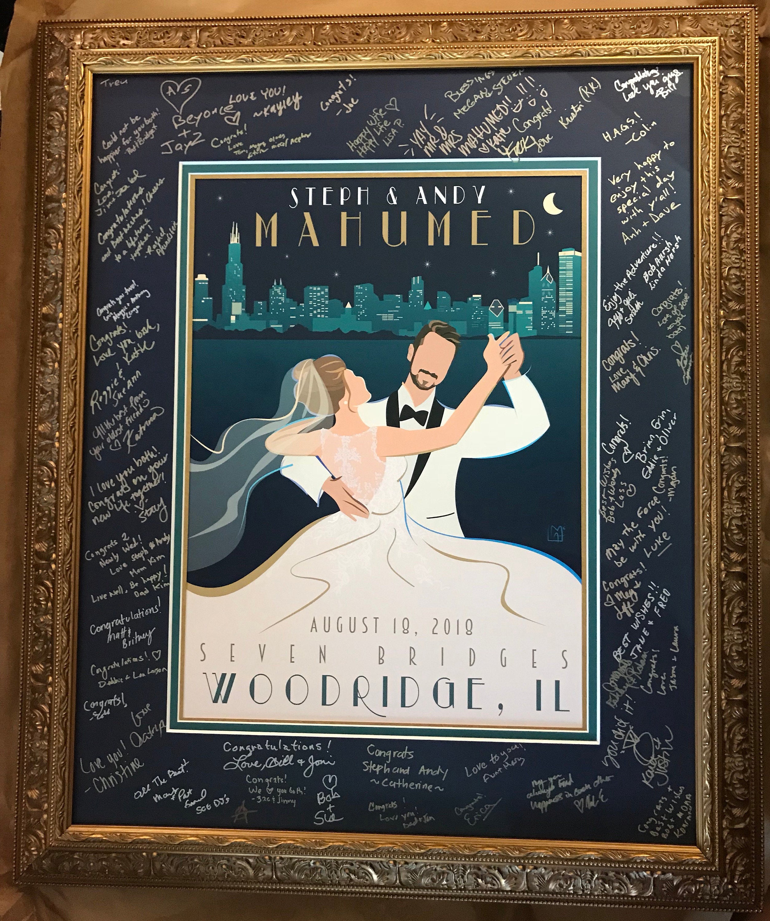 Wedding Dance Poster customized couple custom city Venue Etsy