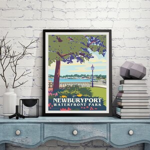 Newburyport Waterfront Park Optional Custom Wedding Leslie McGrath Custom Art Giclee Print Newburyport, Massachusetts