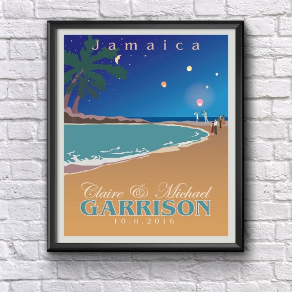 Destination Wedding Personalized Gift Beach Tropical Or Rocky Etsy