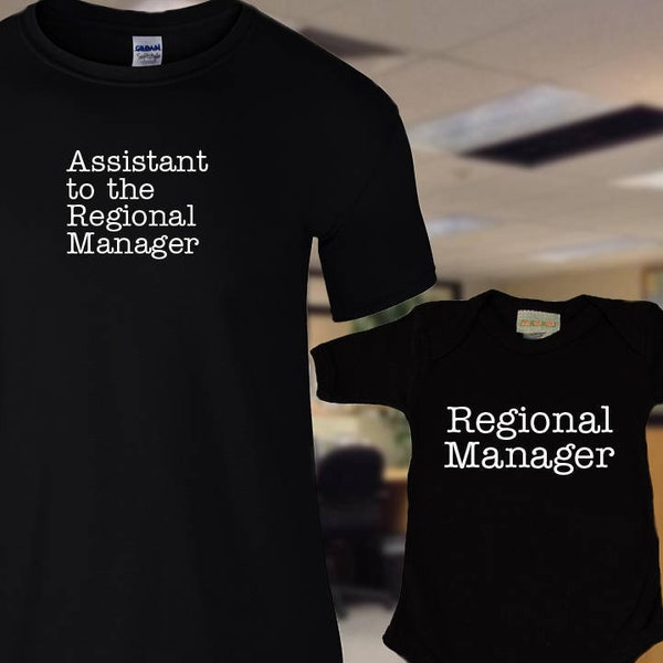 Regional Manager, Assistant to the Regional Manager Dad & Baby Matching Shirts,  The Office, Big Little Shirts, Father's Day, Christmas Gift