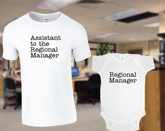 The Office Dad & Baby Matching Shirts, Regional Manager, Assistant