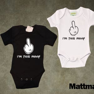 Middle Finger/ First Birthday Baby Jumper / Funny Cartoon Middle Finger Shirt or Jumper / Birthday image 2