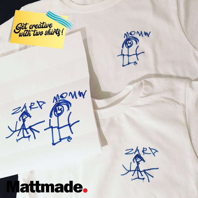 Oeuvre d'art de votre enfant sur un t-shirt ou un oreiller, dessin de tout-petit, dessin d'enfants, cadeau pour la fête des mères, la fête des pères ou cadeau de Noël image 4