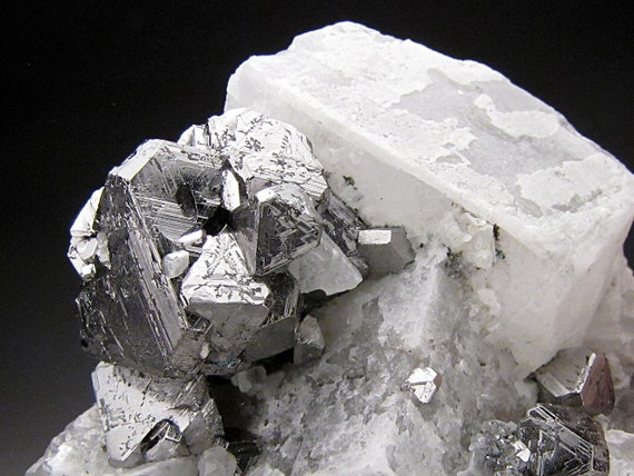 Carrollite on Calcite, Kamoya South Mine, Congo - Etsy