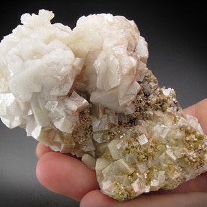 Calcite and Mimetite Crystals, Santa Eulalia, Mexico