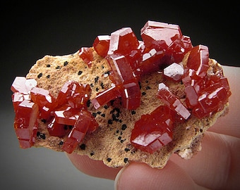 Vanadinite Crystals, Mibladen, Atlas Mountains, Morocco