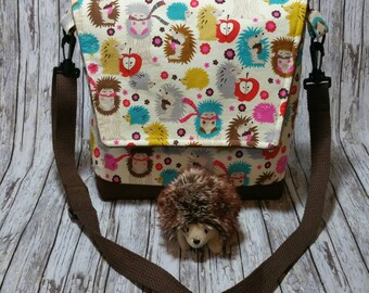 CUSTOM ORDER - Hedgehog Carry Bag / Messenger Bag / Pet Travel Bag / Small Pet Carry Bag / Bonding Bag / Pet Carrier