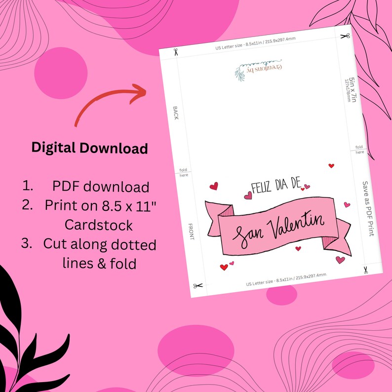 Imprimible Feliz Dia De San Valentin Tarjeta | Spanish Valentines Day ...