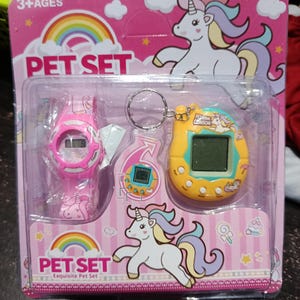 Tamagotchi 168 in 1 Set Bunny Rom with Watch Kids Toy Virtual Pet