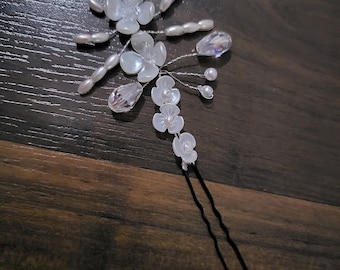 Pearl Wedding Hair Pin: Bridal Hairpiece Accessory