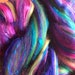 ROVING "Chameleon", Dyed Roving,Merino Silk Roving, Rainbow Roving Spinning, Unicorn Felting Fiber, Nuno Silk Fiber,Roving for weaving 9-A