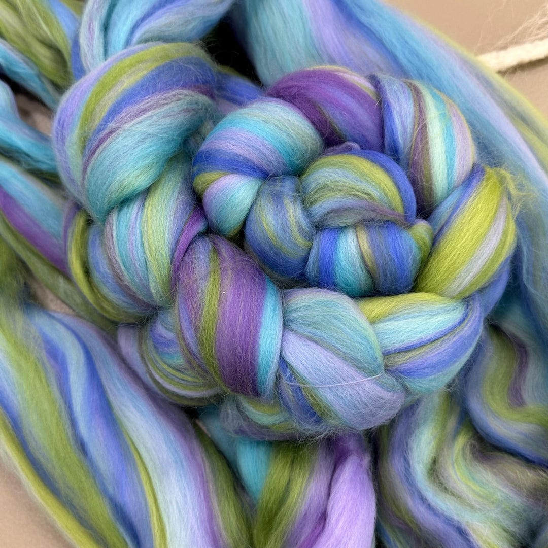 ROVING 19 Micron Merino, WATERFALL Spinning Wet Felting Nuno Roving ...