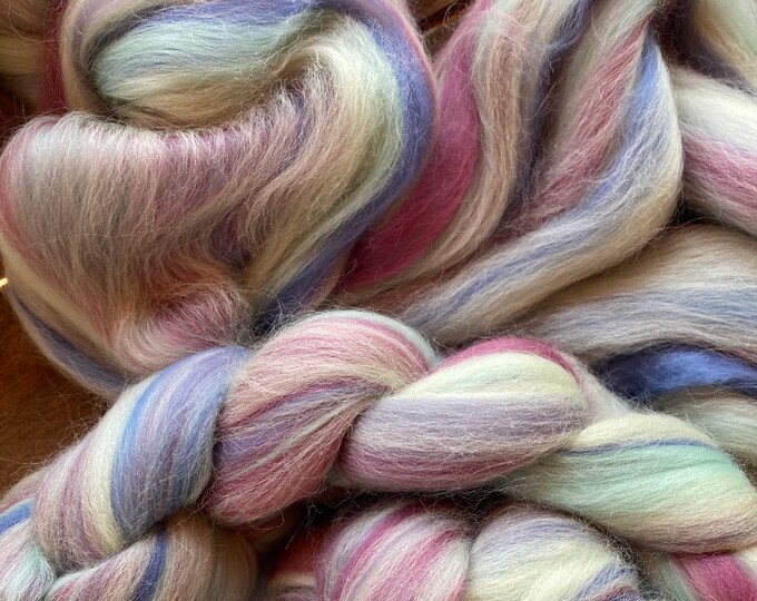 CLEARANCE ROVING, cloud Eleven,soft Impressionist Pastel Spinning ...