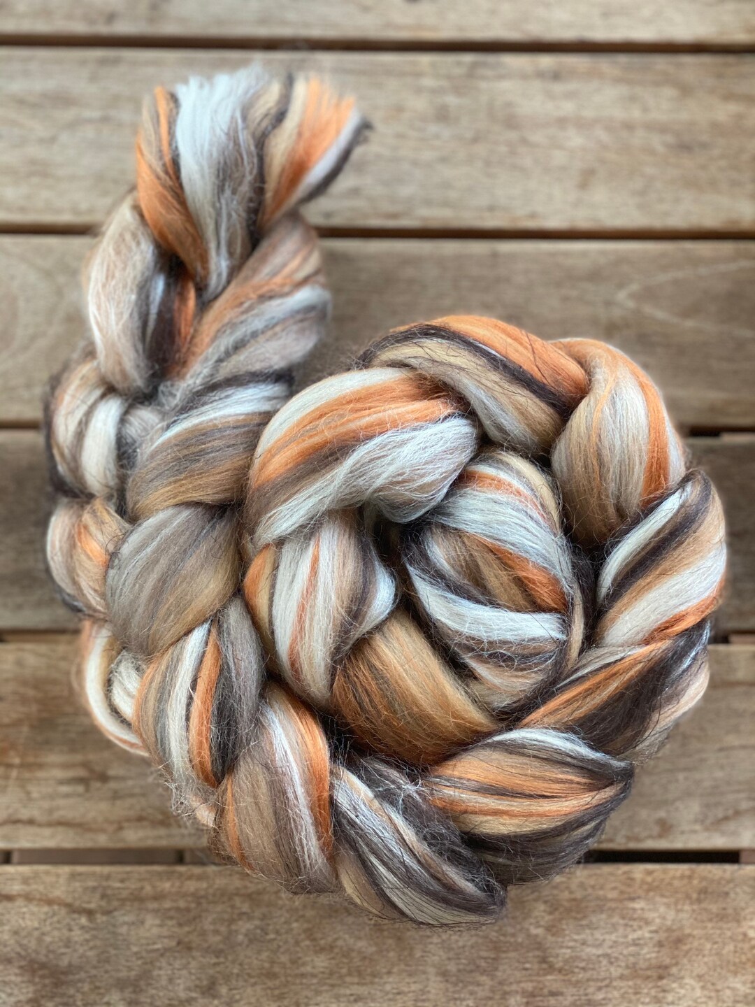 ROVING, Terra, Earth Tones Spinning Roving,black Rust Grey Hand Dyed ...