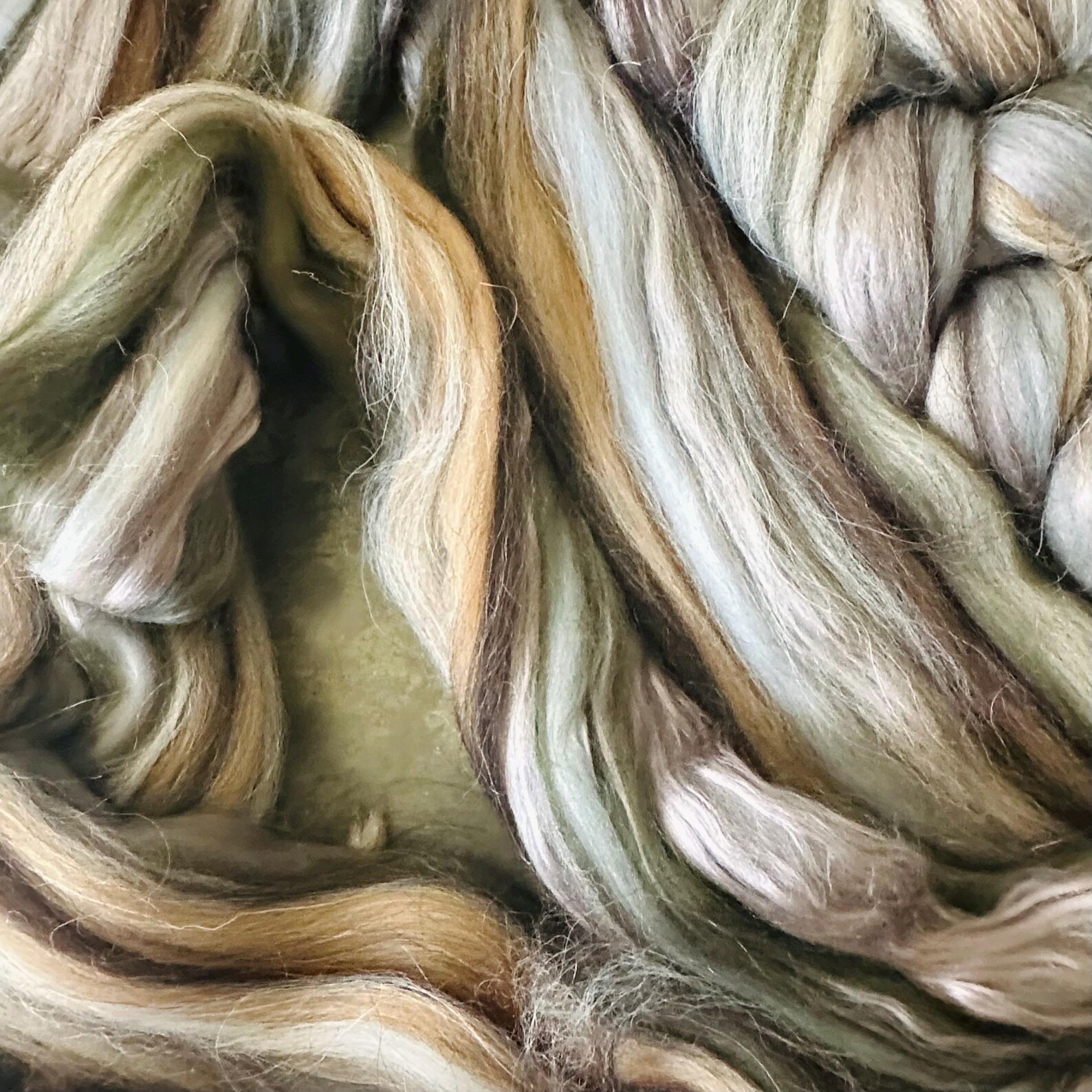 WOOL ROVING Fallingwater, Combed Top, Merino Nuno Roving, Spinning Wool ...