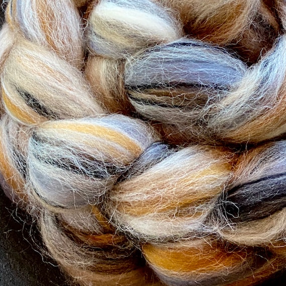 Natural Color WELSH Wool Roving 4 oz - Fiber to Yarn