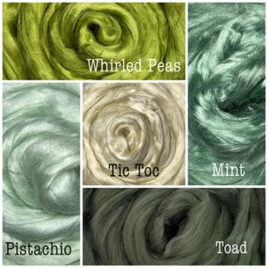 SALE! VISCOSE 41 Colors, Dyed Viscose Roving, Vegan Nuno wet felting roving,Viscose fiber,needle felting fiber, spinning fibre