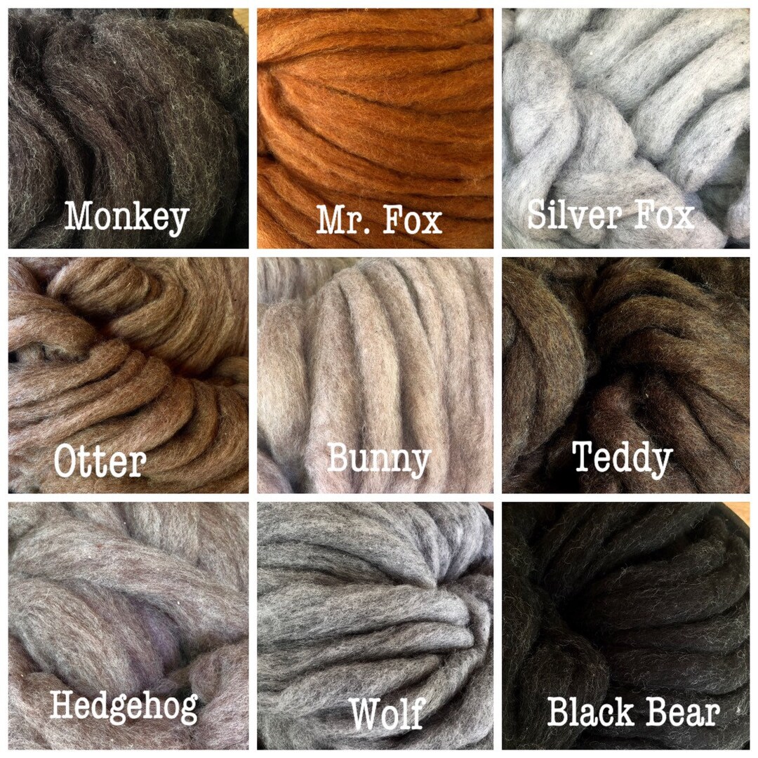 FELTING WOOL, Animal Needle Felting Wool,brown Grey Animal Carded ...