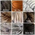 FELTING WOOL, Animal needle felting wool,brown grey animal Carded Corriedale wool,,teddy bear fox hedgehog felting fiber,carded wool roving