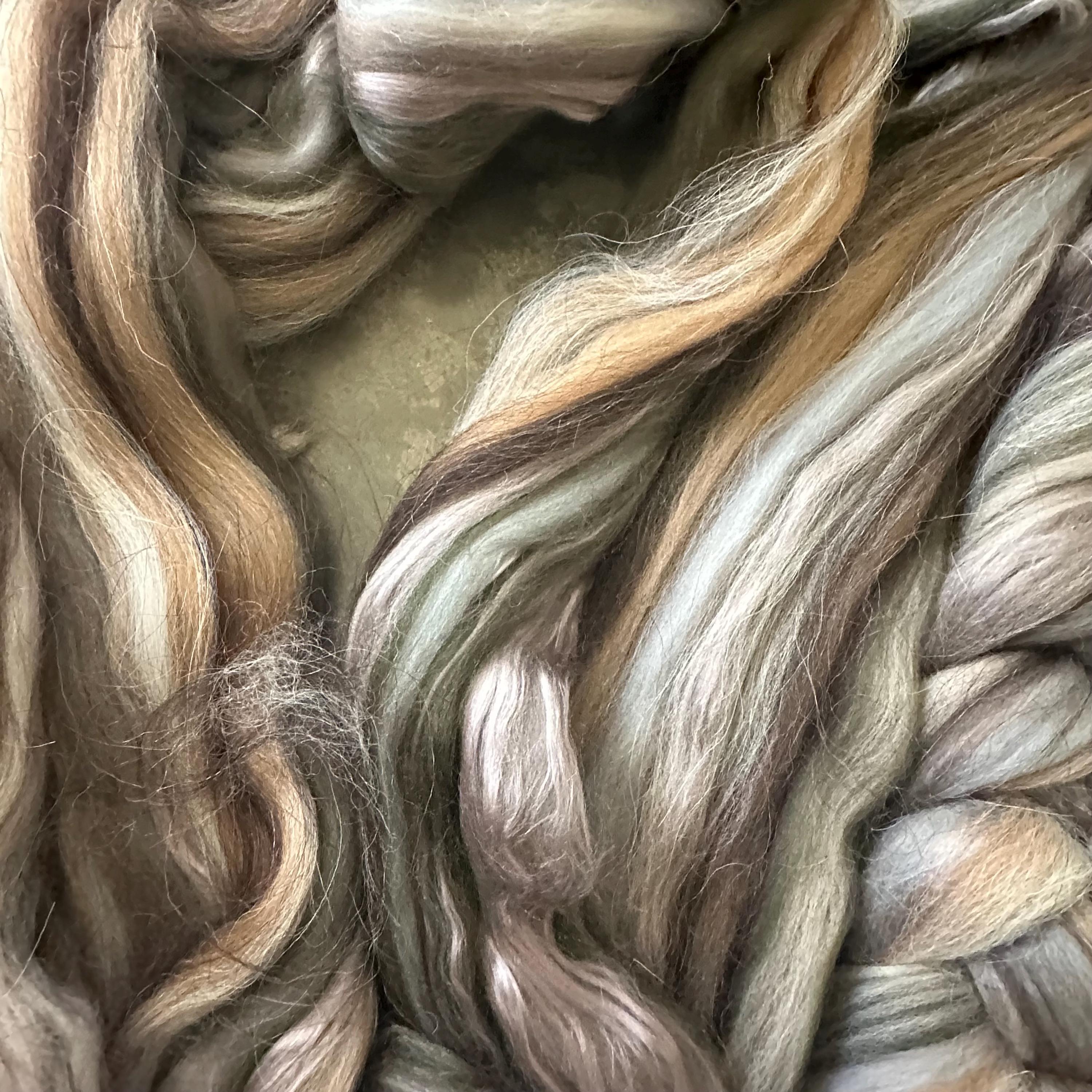 WOOL ROVING Fallingwater, Combed Top, Merino Nuno Roving, Spinning Wool ...