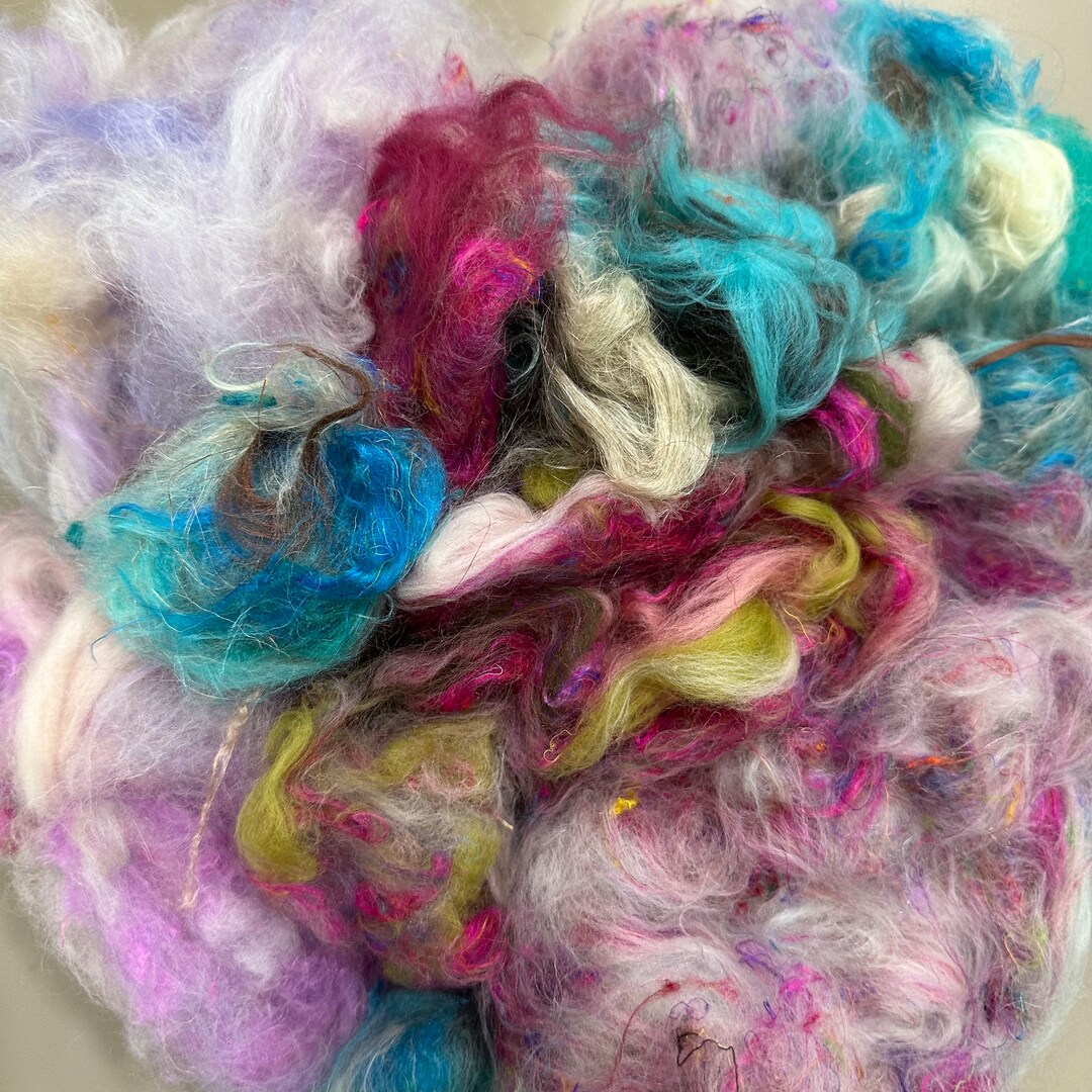 Fibre De Laine Teinte à La Main 4,5 Oz – Mélange Pastel Pour Feutrage Et Filage