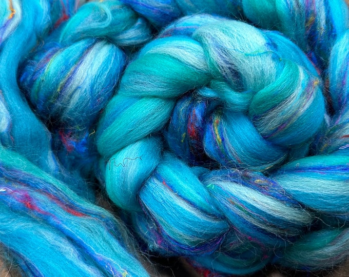 CLEARANCE Roving--blue Lagoon Turquoise Blue Spinning Roving, BLUE ...