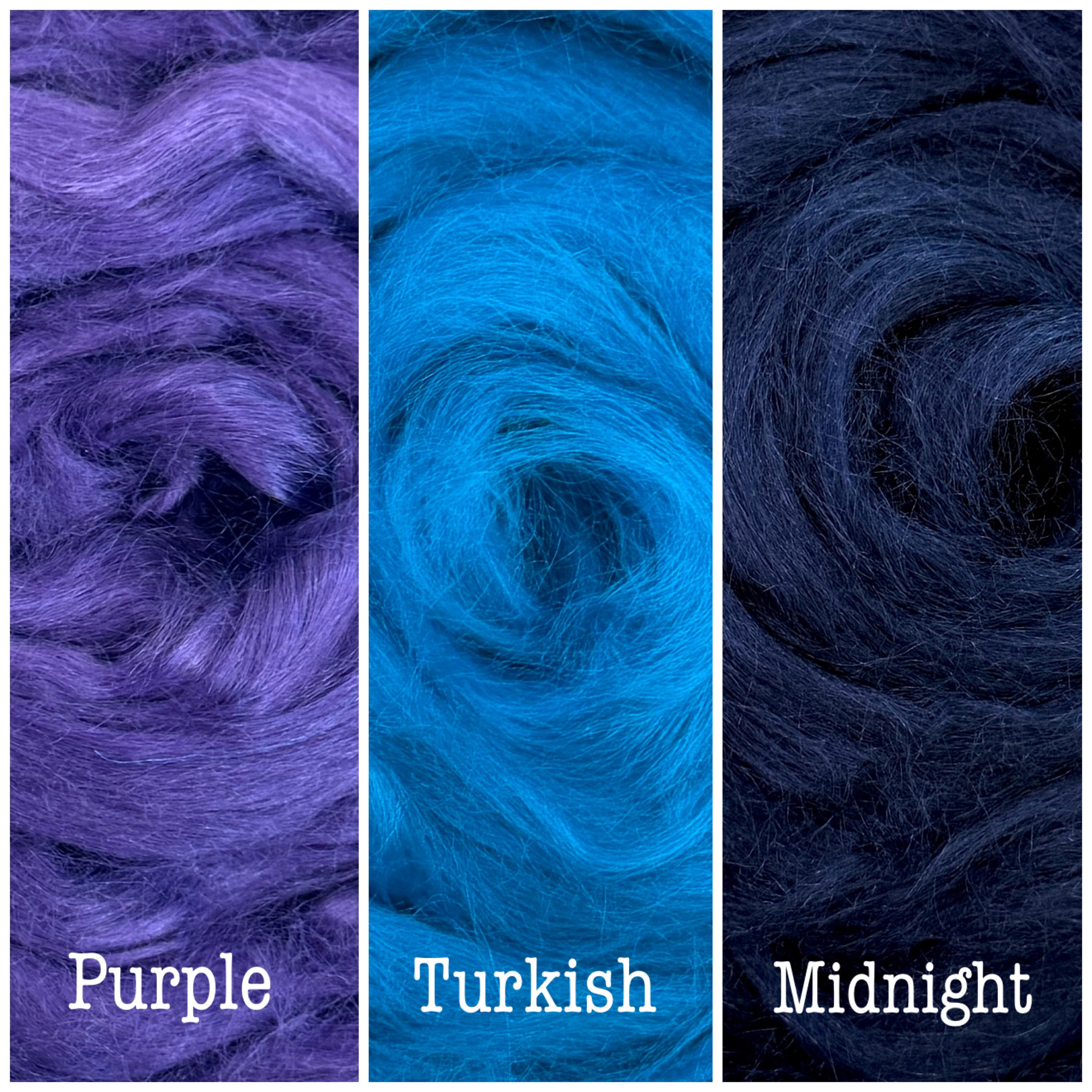 DYED RAMIE 10 Colors, Dyed Ramie Combed Top, Vegan Nuno Wet Felting ...