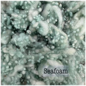 NEPPS DE LANA, textura de fieltrado teñida en 31 colores, fibra de batt artística, fibra de fieltrado húmedo, lana de hilado artístico, fibra de fieltrado húmedo, lana de fieltrado con aguja Seafoam