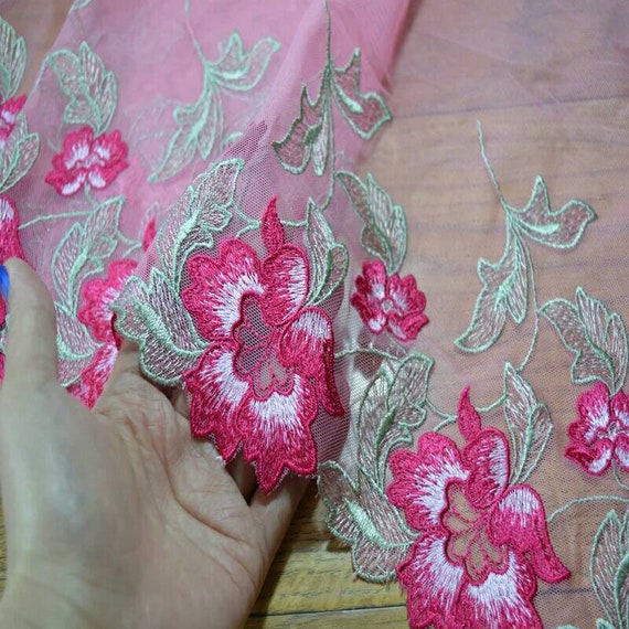 2Yds 27cm feuille verte rose fleur large maille large fleur dentelle tissu Venise Venise tissu Floral broderie dentelle vêtements Barbie Doll robe dentelle 63f55b 2Yds 27cm feuille verte rose fleur large maille large fleur dentelle tissu Venise Venise tissu Floral broderie dentelle vêtements Barbie Doll robe dentelle 63f55b