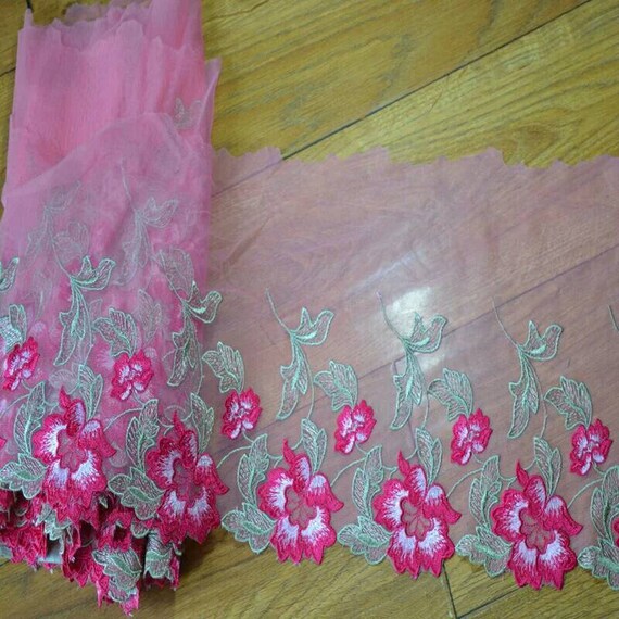 2Yds 27cm feuille verte rose fleur large maille large fleur dentelle tissu Venise Venise tissu Floral broderie dentelle vêtements Barbie Doll robe dentelle 63f55b 2Yds 27cm feuille verte rose fleur large maille large fleur dentelle tissu Venise Venise tissu Floral broderie dentelle vêtements Barbie Doll robe dentelle 63f55b