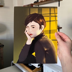 Sunlit Sadness Gicleé Art Print | Female Portrait Painting Wall Art Decor Print for Home Office