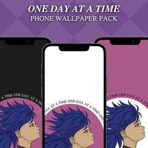 One Day At A Time Phone Wallpaper Pack: Anime Illustration (Digital Download)