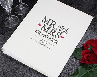 Personnalisé Mr et Mme Album avec des manches