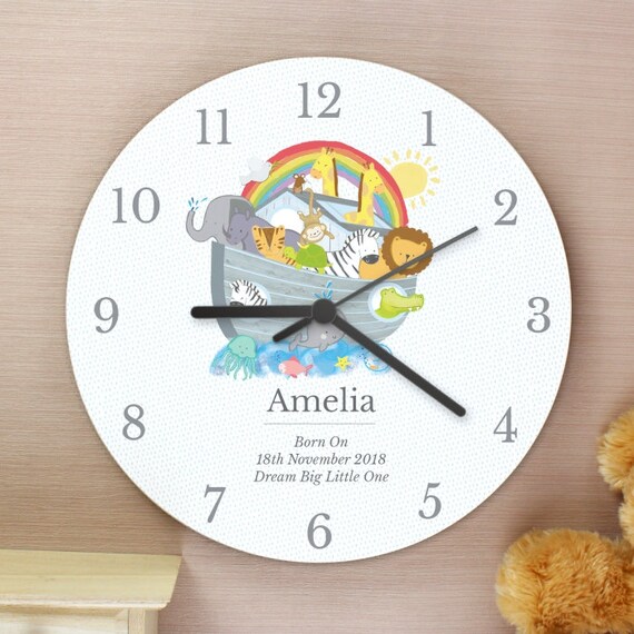 personalised clock baby