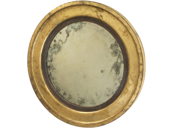 466b Round Mirror Antique Gold Wall Antique Mirror Gold Wall