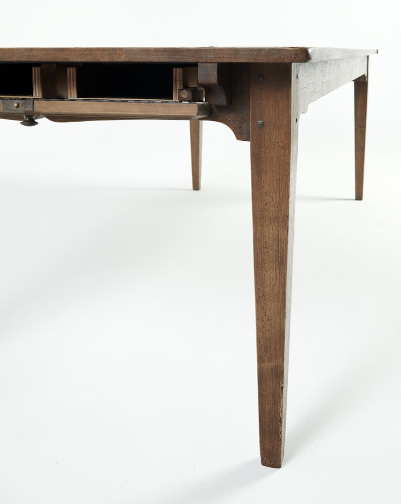 817 Extending Farmhouse Table Self Storing Leaves Farm Table Etsy