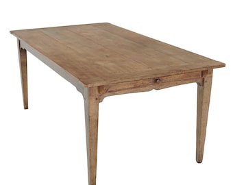Extending Farmhouse Table with Leaf Storage, Antique Finish