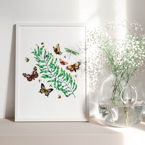 SPRING Wandkunst, Jahreszeiten Illustration, Frühlingsdruck, Natur Poster, Botanische Kunst, Frühlingsgeschenk, Blumen, Aquarell Poster, Fine Art Print