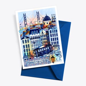 LISBON Postcard, Portugal Travel Card, Portugal Postcard, Travel gift, Lisbon Art, Fine art print, Portuguese Art, Portugal watercolor