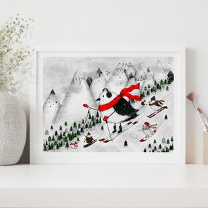 OISEAUX EN VACANCES Illustration / Dessin / Impression / Poster / Impression d'art