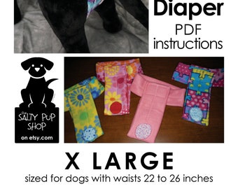 Instrucciones en PDF para hacer un pañal de lujo para perros extragrande